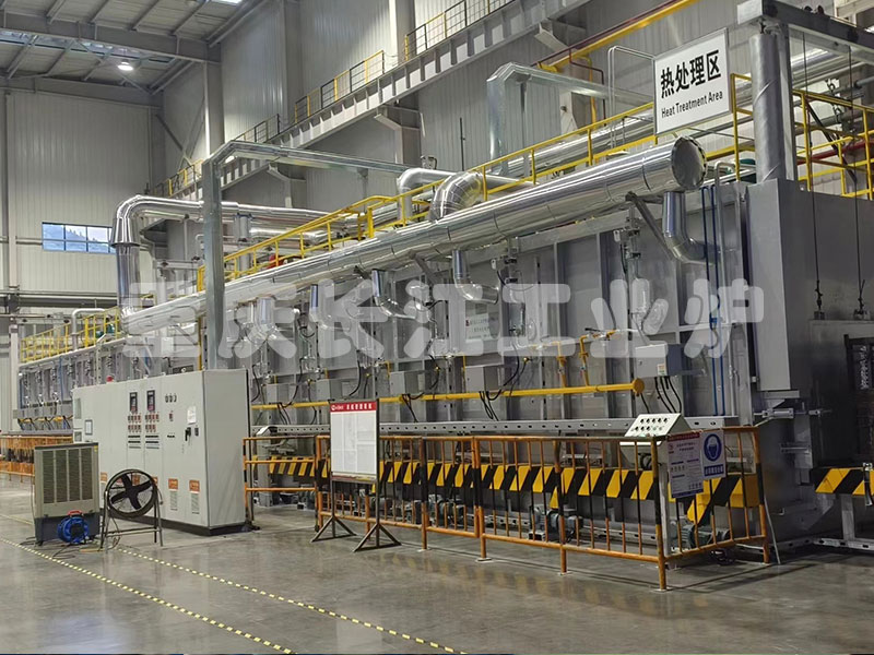 鋁合金產品連續T6固溶時效爐自動化生產線